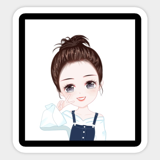 Cute on sale girl stickers
